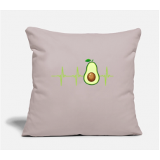 Avocado Heartbeat Tshirt Avocado Shirt Gift Vegan Light Taupe Pillow